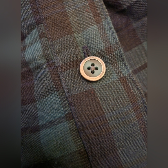 Vintage Plaid Pleated A-Line Skirt - Green, Blue and Black - Picture 4 of 7